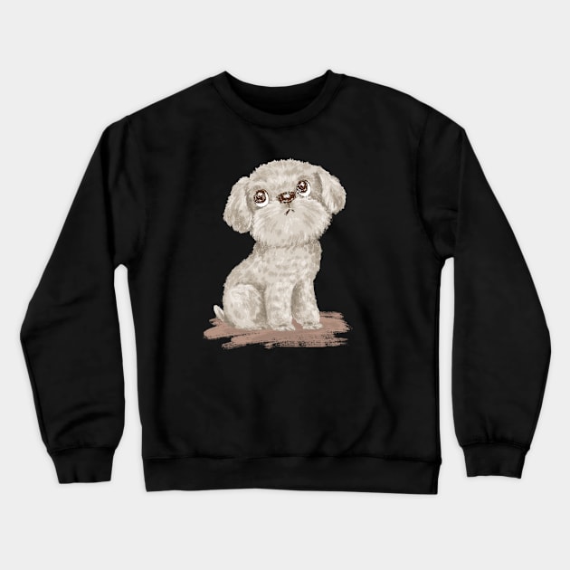 Toy Poodle Puppy Crewneck Sweatshirt by sanogawa